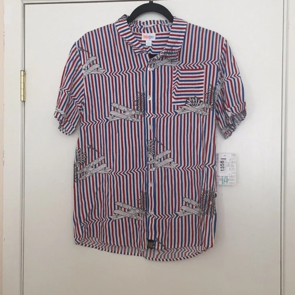 14 LuLaRoe Kids Thor Button Up Shirt BB11‎ 848